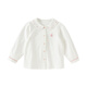 DAVE&BELLA 2026 Spring New Pure Cotton Girls White Shirt Girl Baby Shirt Children's Long-Sleeved Top Children's Bottoming Shirt White Ready in Stock 110 cm (recommended height 100-110cm)