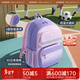 ANTA (ANTA) children's schoolbags, boys' and girls' backpacks, spring new large-capacity balanced decompression backpack + attached bag, gradient pink 8161-1, one size fits all