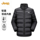JEEP American genuine outdoor down jacket for men and women, same style winter removable liner three-in-one cold-proof down jacket, Huan Yue Black S, recommended weight 105-120 Jin Jin equals 0.5 kg