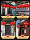 Xushansi New Year sheepskin red lantern 2026 new style blessing outdoor gate New Year decorations housewarming balcony chandelier double layer thickened 40 yuan colorful blessing + wireless photosensitive battery lamp / 1 price