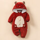 Disney Plush Cotton Clothes Winter Baby One-piece Clothespin Cotton Baby Clothes Thickened Winter Outing Clothes Warm and Cute Full Moon Festive Warm Deer (Mink Velvet) 59cm