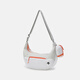 DESCENTE Men's and Women's Sports Bag Lightweight and Comfortable Training Travel Half-Moon Crossbody Bag White/WHITE