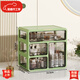 Fantasy German imported quality desktop cosmetics storage box lipstick mask storage rack drawer dresser skin care upgraded tall bottle style three layers - mint green