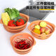 Yusenyi vegetable basket household vegetable washing basket 3-piece set kitchen drain basket plastic fruit storage basin fruit plate orange medium 1 piece