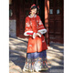Fu Ling New Year's shirt, New Year's clothing, horse-faced skirt, women's new product, Youyu, Ming Dynasty Hanfu, women's thick winter greeting suit, red full suit, New Year's greeting suit S