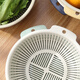 Shantou Lincun double-layer drain sieve multi-functional household plastic vegetable basket fruit washing basin drain basket sieve vegetable basket small wine red