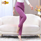 Chujing New Women's German Velvet Knee Pads Warm Pants Mom High Waist Plus Velvet Thickened Cotton Pants Large Size Solid Color Leggings Purple German Velvet Rabbit Fur Knee Pads S Small Recommended 90-115 Jin Jin is equal to 0.5 kg to wear