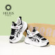 Helios children's shoes 2026 spring new soft-soled functional shoes for boys and girls, sports shoes for children, mesh shoes, white and black 31, inner length 20cm, foot length about 18.5-19cm