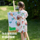 Betis girls dress spring new baby girl long-sleeved cotton princess dress children's dress white 80 cm