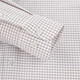 SEVEN seamless collar/plaid shirt men's business long-sleeved shirt men's spring new casual plaid shirt beige gray 38