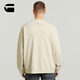 G-STAR RAW 26th Spring New Logo Sweatshirt Versatile Texture Men's Loose Comfort Slightly Elastic Casual Inner D28660 White S