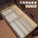 Straw Bear (DOCOXO) Drawer Storage Box Transparent Retractable Drawer Box Cosmetic Sundries Organizer Box Cutlery Drawer Storage Retractable Transparent Narrow Style 1 Pack Retractable