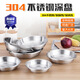 Miaopule 304 stainless steel plate, kitchen preparation plate, deep plate, household vegetable plate, fruit plate, thickened stainless steel dinner plate, sanded inside and outside 20CM