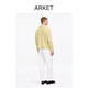ARKET Men's Cotton Loose Zipper Long Sleeve Knitted Jacket Yellow Spring New Style 1317704001 Yellow M 175/100A