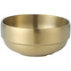 He Jiagong Korean stainless steel soup bowl cold noodle instant noodle bowl Tom Yum Kung golden large bowl double layer snail noodle bowl Korean mix 23 1ml 23cm double layer cold noodle bowl (gold) 1ml 23cm double layer cold noodle bowl (gold)
