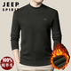 JEEP SPIRIT Ordos city-made 100% woolen sweater men's winter new half turtleneck sweater middle-aged thickened sheep. Cashmere sweater 19320 - dark blue gray high-end special non-pilling 2025 autumn and winter new model XL 175 size - recommended 130-155Jin Jin is equal to 0.5 kg