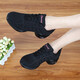 Harroman Spring and Summer Dance Shoes Flying Mesh Square Dance Shoes Women's Dance Shoes Soft Sole Enhanced Jazz Modern Ballroom Dance Shoes 727 Black Secret Net 37
