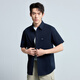 LiLang Youth Business Men's Wear Lightweight and Breathable Short Sleeve Shirt Men's Skin Friendly, Comfortable and Easy to Care Commuting Casual Shirt Navy (1K) M (165)