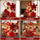 Xushansi Happy New Year Atmosphere Decoration New Year's Day 2026 Year of the Horse Spring Festival Store Check-in Photo Wall Scene Happy Year of the Horse KT Board Welcome Card New Year Decoration and Arrangement 03