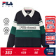 FILA Antibacterial Children's Clothing Tops 2025 Winter New Boys' Sports Pullover Sweatshirt RD Sapphire-NV 170