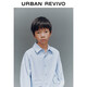 UR2026 Spring New Children's Clothing Boys Workwear Pocket Cotton Super Loose Cardigan Shirt UBH260001 Pink Blue 130