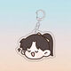 Jiuxu Meng cartoon peripheral detective Conan animation peripheral keychain Maori Ran Haihara Ai girl emoticon bag school bag hanging A1392---Style 5 5 cent keychain [D button]