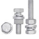 National standard 88 grade hot-dip galvanized external hexagonal bolt set hot-dip galvanized power photovoltaic screw with flat spring washer combination M8*351000 set