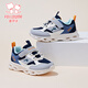Fuluomi Girls' Sports Shoes Spring Lightweight Anti-Slip Running Shoes for Large Children Shock Absorbing Breathable Casual Shoes Dark Blue 35