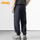JEEP Jeep overalls men's spring and autumn casual pants American pure cotton leggings long pants men's navy blue XL