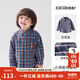 Ciciibear 2025 spring new products 100% cotton baby cotton shirt boys plaid shirt children litmus blue 110