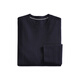 GUSKI brand cardigan men's machine washable sweater 2026 new spring and autumn solid color round neck knitted pullover bottoming shirt black gift box S 165 reference weight 100-120Jin Jin is equal to 0.5 kg