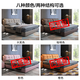 Baiguan Global Bed Leather Bed Bedroom Double Bed Modern Simple Master Bedroom Marriage Bed Solid Wood Soft Back High Box Leather Bed Furniture Bed+Bedside Table*2+Latex Mattress Frame Structure 1800mm*2000mm