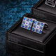 KFLK French shirt cufflinks men's custom cuff button shirt blue metal enamel sleeve nails with engraving Cufflinks K006