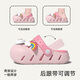 SEVEN ONLY OLINE Little White Rabbit Children's Croc Shoes Girls' Summer Soft Sole Anti-Slip Non-slip Phthalene-free Baby Little Girls' Baby Slippers for Outerwear Pink Rabbit 14cm Inner Length Foot Length 13.5-14cm Wear