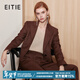 EITIE Temperament Retro Crisp Straight Casual Woolen Small Suit Autumn New Short Jacket Women's 7103814 Chocolate 89 L 165