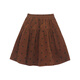 UTOUTO Big Ear Elephant Girls Small Polka Dot Skirt 2024 Winter New Style 2408012 Caramel Brown 100
