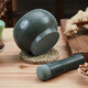 Pupan natural bluestone mortar household garlic masher kitchen garlic masher garlic masher jar peeling garlic masher food grinder extra large diameter 25CM does not come with anti-splash lid