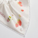 SILKY MIRACLE silk crystal scarf with flower Strawberry series hair band girl sweet hair accessories high-end gift Strawberry garden printed scarf with flower