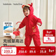 Balabala baby jumpsuit down jacket baby boys and girls 2025 new winter clothes for going out in the style of romper for New Year greetings