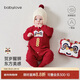Babylove newborn one-piece autumn and winter baby quilted warm national style newborn baby New Year's Eve clothes New Year's greetings