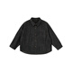 Young boys retro modern shirt 2026 spring fashionable and cute children's simple temperament lapel denim top black 90 cm