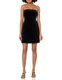 THEORY Women's Velvet Strapless Mini Dress Fashionable and Sexy Party Style Black 6