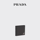 
PRADA/Prada [Gift] Men's Triangle Logo Saffiano Cowhide Leather Wallet Black