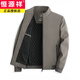 Hengyuanxiang executive jacket men's spring and autumn new style middle-aged business dad casual thin stand-up collar jacket khaki M 170 (90-120Jin Jin is equal to 0.5 kg)