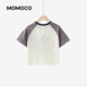 Mamie Maka (MOMOCO) children's clothing summer short-sleeved T-shirt boys fashion versatile children's fun T-shirt white 130