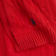 Polo Ralph Lauren Boys and Girls 25th Autumn Cable Knitted Scarf RL43467 600-Red L/XL