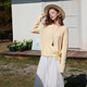 Sancai 2026 Spring New Loose Knitted Sweater Round Neck Lyocell Pullover Blouse Design M