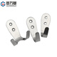 Guwanji stainless steel hooks single and double clothes hooks kitchen bathroom door hanging nails wall clothing load-bearing hooks towel coat hooks double hooks (2.0 thick) - 2 pieces