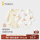 Tongtai (TONGTAI) baby bag, spring and autumn pure cotton newborn clothes, baby jumpsuit, triangle romper, off-white 90cm