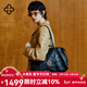 CASSILE women's handbag vegetable tanned sheepskin commuter light luxury large capacity tote bag birthday Valentine's Day gift black